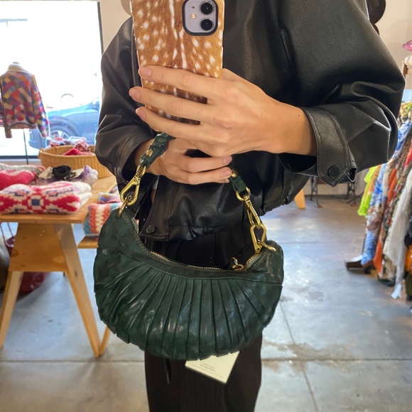 Shoulder Bag "LUNA" in dark green - Picture 7 of 7